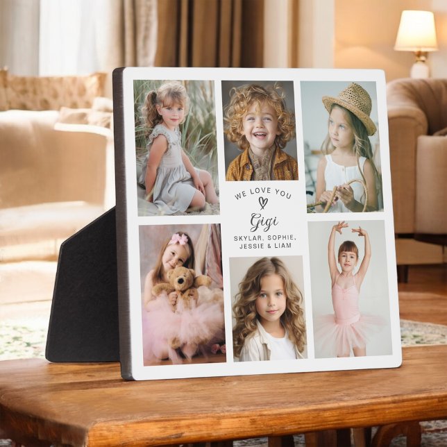 Plaque Photo Nous vous aimons Gigi Collage de photos souvenir (Créateur téléchargé)
