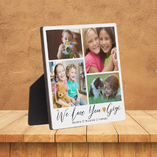 Plaque Photo Nous Vous Aimons Gigi   Collage photo de Grandkids