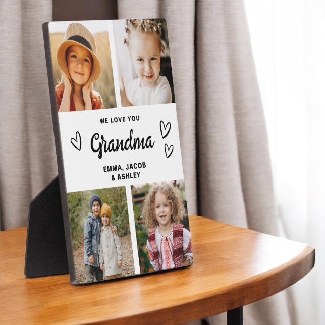 Plaque Photo Nous vous aimons Grand-mère Famille Photo moderne  (Créateur téléchargé)