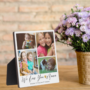 Plaque Photo Nous Vous Aimons Nana Collage photo de Grandkids
