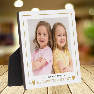 Plaque Photo Nous vous aimons Nanny Petits-enfants Noms Photo O
