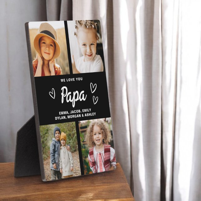 Plaque Photo Nous vous aimons Papa Famille Photo moderne Collag (Créateur téléchargé)