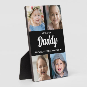 Plaque Photo Nous vous aimons Papa Famille Souvenir Collage de