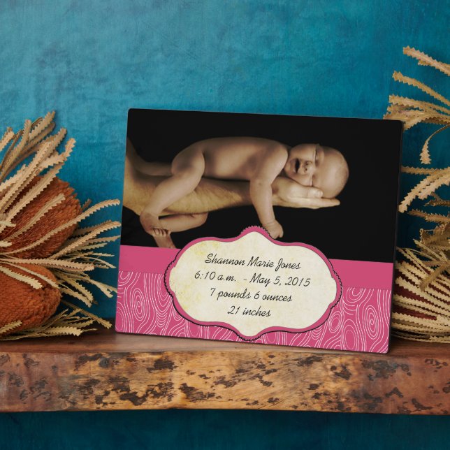 Plaque Photo Nouvelle photo bébé (Côté)