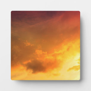 Plaque Photo Nuages Orange