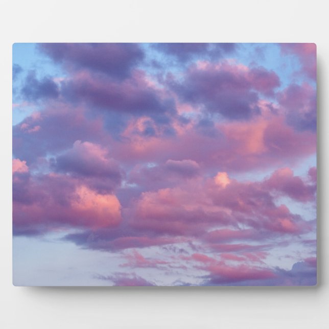 Plaque Photo Nuages roses et violets (Devant)