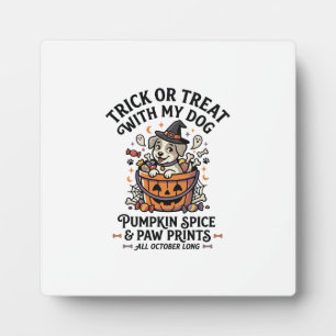 Plaque Photo Nuit de bonbons d'Halloween pour chiens