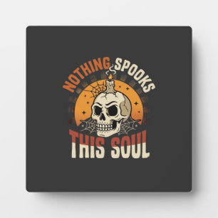 Plaque Photo Nuit de squelette courageuse d'Halloween