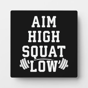 Plaque Photo Objectif élevé, Squat faible - Motivation de l'ent