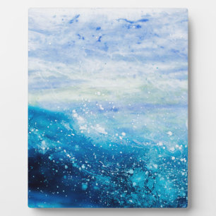 Plaque Photo Ocean wave painting, sea foam