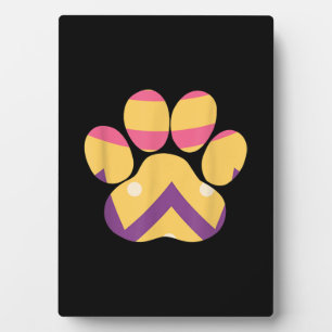 Plaque Photo Oeuf coloré Paw de Pâques Drôle Chien Amoureux de