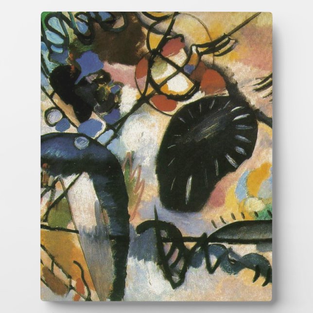 Plaque Photo Oeuvre Abstraite de Kandinsky Black Spot (Devant)