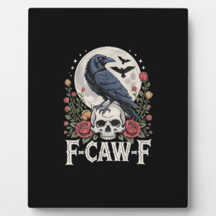 Plaque Photo Oiseau F-Caw-F Corbeau Drôle Corbeau Croassant Gru