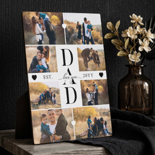Plaque Photo On aime papa Collage de photos pour papa établi