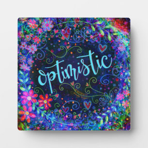 Plaque Photo Optimiste Plutôt Bleu Inspiribilité Florale