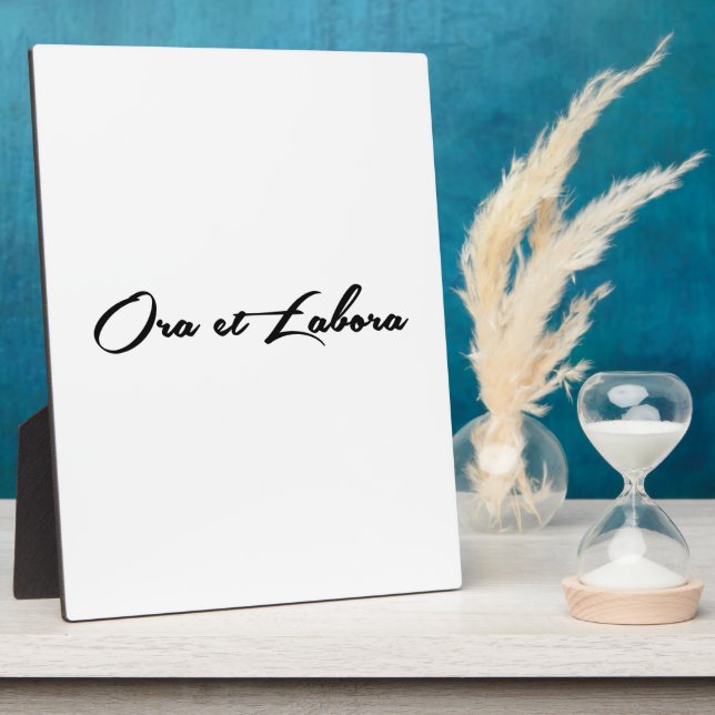 Plaque Photo Ora et Labora (Côté)