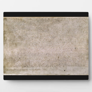 Plaque Photo ORIGINAL 1215 Magna Carta British Library