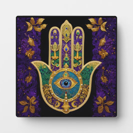 Plaque Photo Ornate Gold Troisième Oeil Hamsa