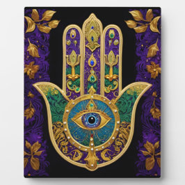 Plaque Photo Ornate Gold Troisième Oeil Hamsa
