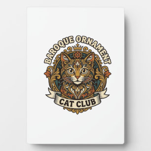 Plaque Photo Ornement baroque Chat Cadeau amateur de chat - Orn