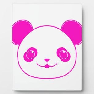 Plaque Photo Ours rose Kawaii Panda