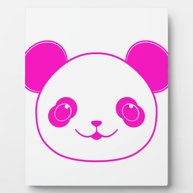 Plaque Photo Ours rose Kawaii Panda (Devant)