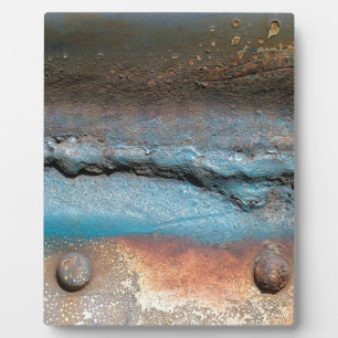 Plaque Photo Oxidized Metal