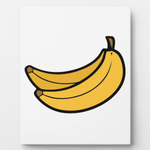 Plaque Photo Paire de bananes caricaturales