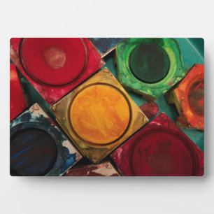 Plaque Photo Palette de la boîte de peinture d'aquarelle