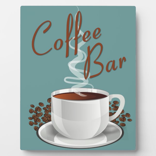 Plaque Photo Panneau de la barre du café (Devant)