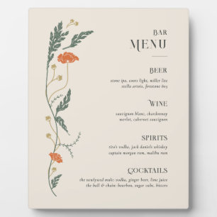 Plaque Photo Panneau de menu Art Nouveau vintage