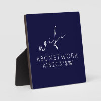 Panneau de signalisation Navy Blue WiFi avec Easel