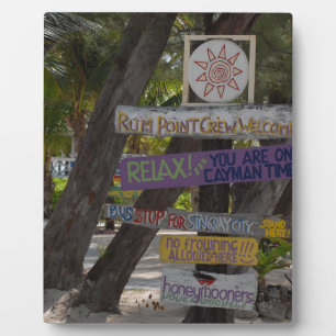 Plaque Photo Panneau de signalisation Rum Point Grand Cayman