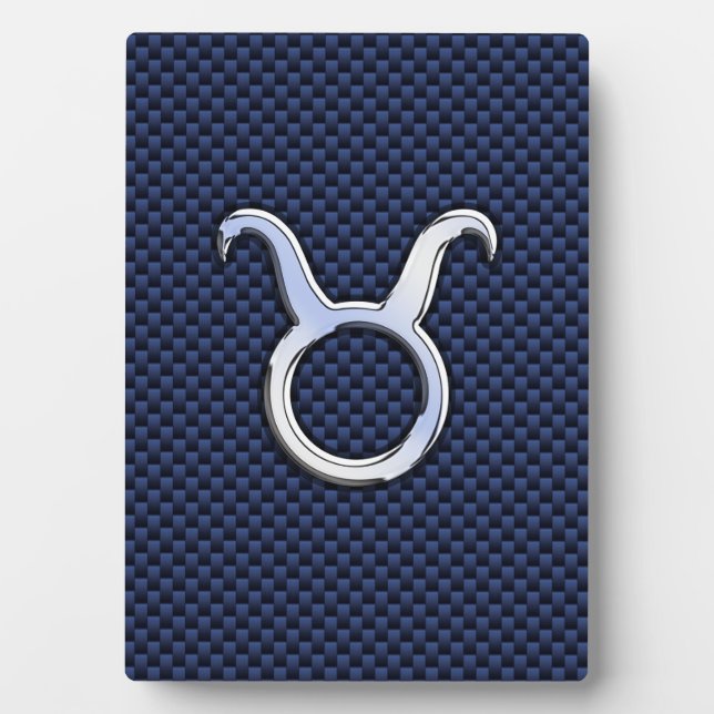 Plaque Photo Panneau de signalisation Zodiac Taurus Marine Blue (Devant)