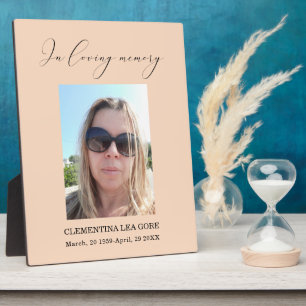 Plaque Photo Panneau de table Photo en souvenir affectueux