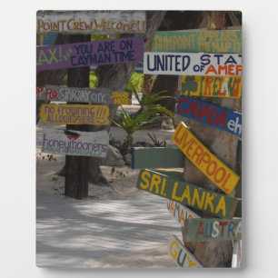 Plaque Photo Panneau indicateur Rum Point Grand Cayman