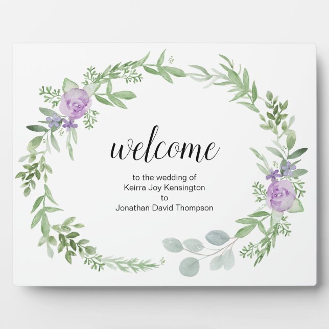 Plaque Photo Panneau Mariage de bienvenue sur pied libre person (Devant)