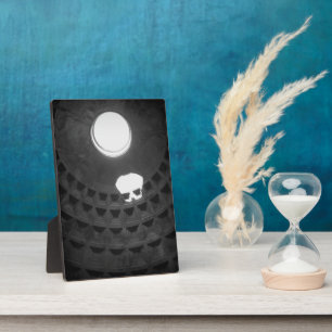 Plaque Photo Panthéon Crâne clair Rome Italie Noir et Blanc