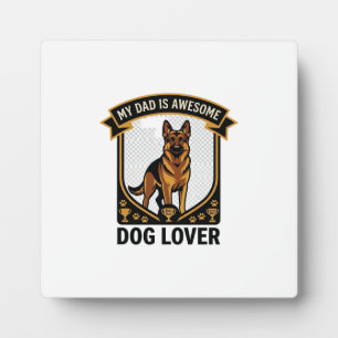 Plaque Photo Papa est un Amoureux de Chien Incroyable Patte de 
