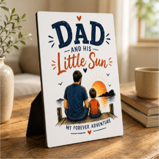 Plaque Photo Papa et son petit soleil – Plaque-cadeau sincère p