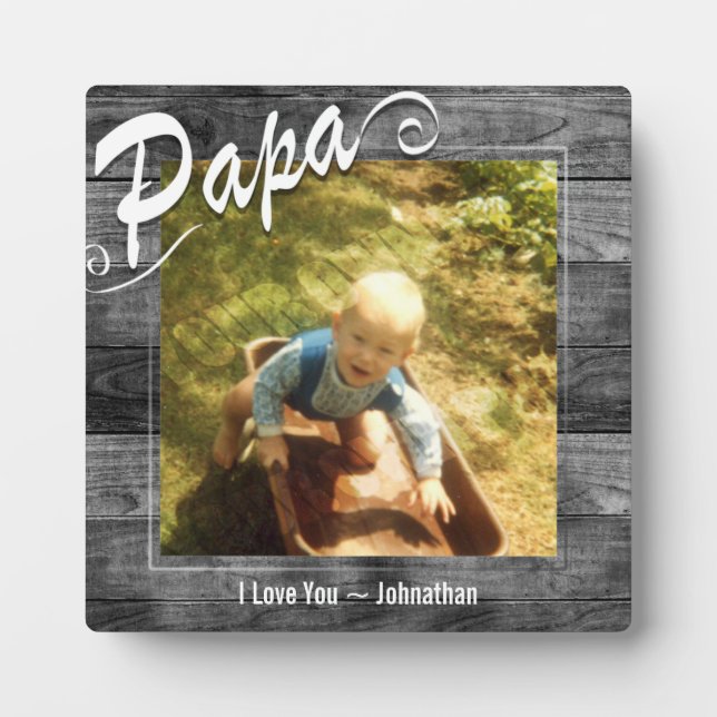 Plaque Photo Papa Je t'aime Photo (Devant)