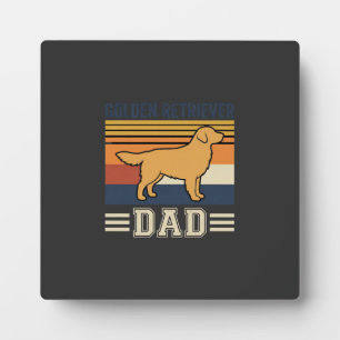 Plaque Photo Papa Retriever doré Chien Rétro