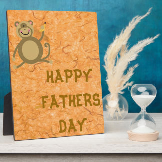 Plaque Photo Papa singe