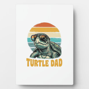 Plaque Photo Papa Tortue Rétro Coucher de Soleil Vintage Gravur
