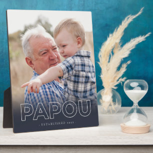 Plaque Photo "Papou" Année de création Photo de la fête des p