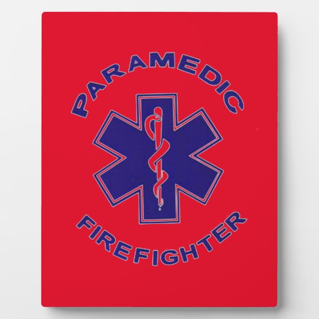 Plaque Photo Paramedic du pompier (Devant)