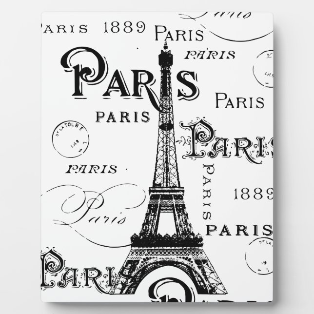 Plaque Photo Paris France Cadeaux et Souvenirs (Devant)
