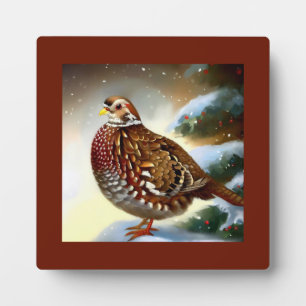 Plaque Photo Partridge de Noël 1