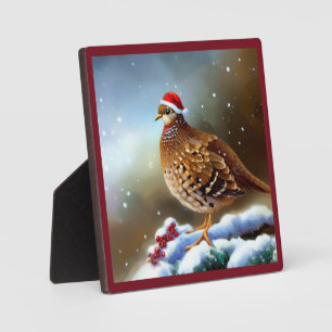Plaque Photo Partridge de Noël 2