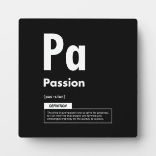 Plaque Photo Passion - Élément De Succès - Motivation